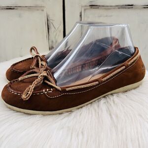 Timberland Earthkeepers Foot Petals Brown Leahter Slip on Comfort Shoes - 7.5
